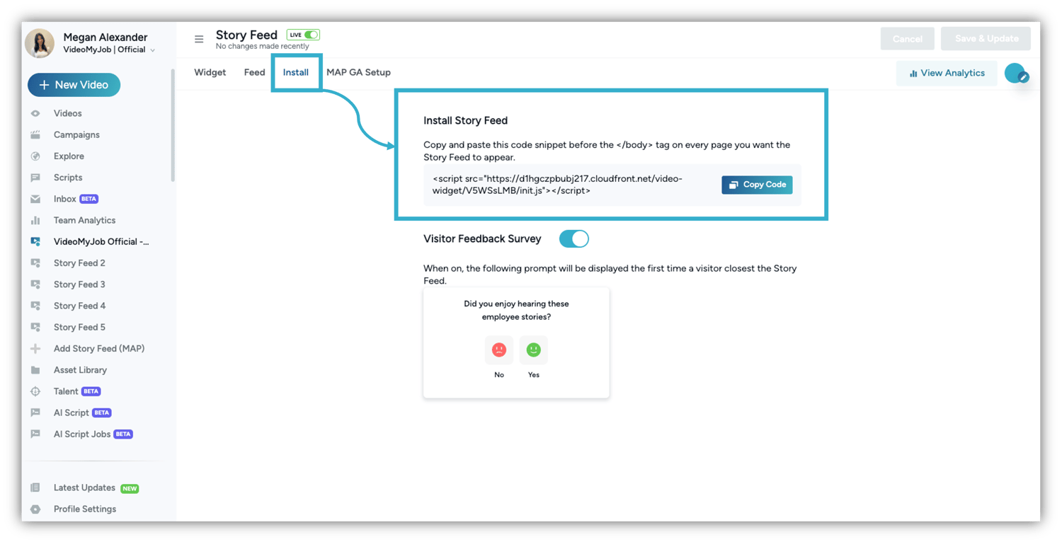Create Multiple Story Feeds